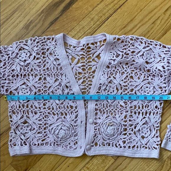 MY Crochet cropped sweater sz M hand knit - Picture 3 of 8